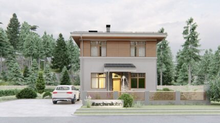 Проект двухэтажного дома из газобетона «Астер»